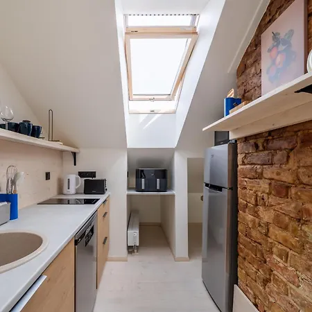 Apartment Scandi Spacious Attic Loft With Skyline View Riga