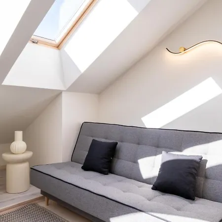 Apartment Scandi Spacious Attic Loft With Skyline View Riga